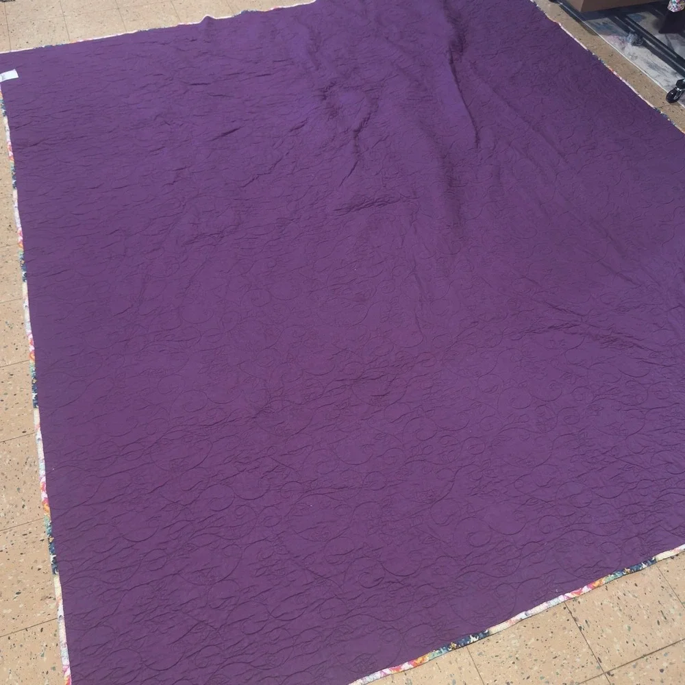 Poetic Wanderlust Tracy Porter Patchwork Quilt Purple Floral King 105x91